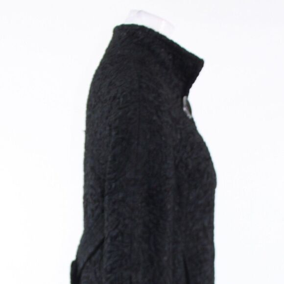 Claude Brown black faux Persian lamb coat 2 - Picture 6 of 8